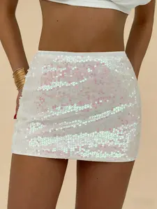 New Arrivals for Spring & Summer | Women's Shiny Sequin Mini Skirt