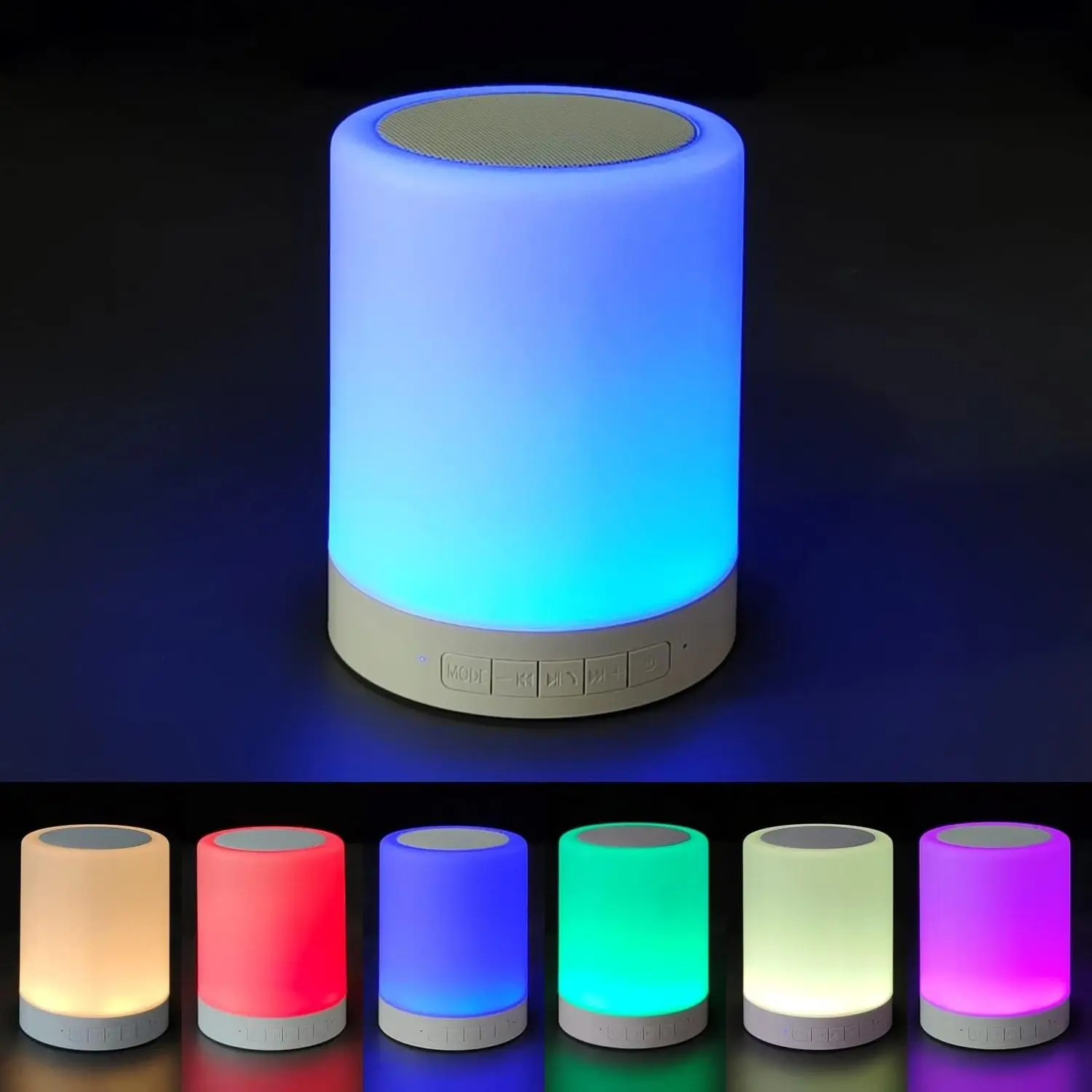 Touch Control Table Lamp with Bluetooth Speaker for Bedroom and Outdoor Use, Smart Ambient Light for Parties and Relaxing Spaces, Color-Changing LED Bedside Lamp for Kids Men Women, Modern Decorative Lighting Gift
