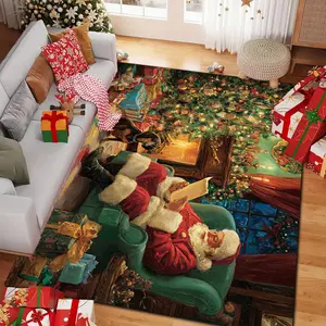 Christmas Dachshund ThemeThemed Floor Mat, Indoor Non-slip Mat, Machine Washable Doormat, Suitable for Kitchens, Dining Rooms, Bedrooms, Home Décor, and All Seasons.Y251118054