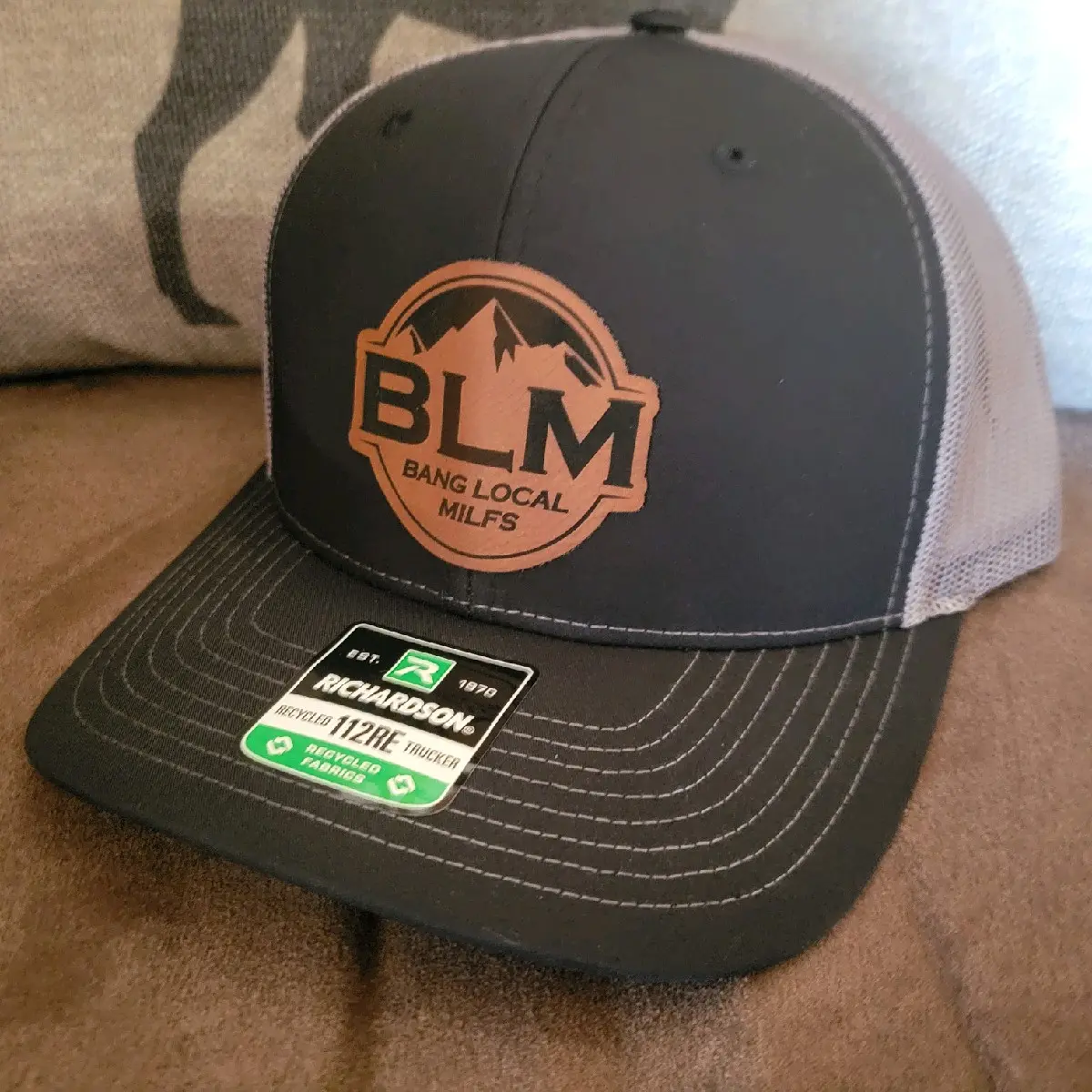 New BLM Bang Local Milfs Snapback Trucker Mesh Cap, Mens Hats for Fashion Accessories