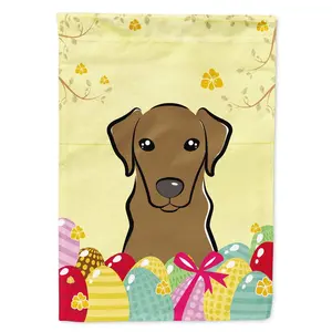 Chocolate Labrador Easter Egg Hunt Flag Garden Size BB1916GF