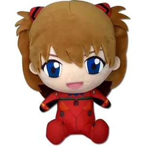 EVANGELION NEW MOVIE - ASUKA SITTING PLUSH 7" H