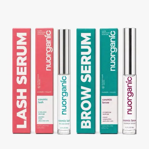 nuorganic Eyelash & Eyebrow Duo: Growth Serum for Longer, Thicker, Lashes and Brows, Organic Ingredients, Skincare, Cosmic Bundle