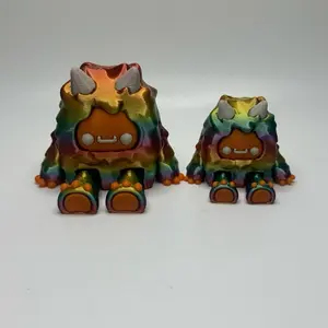 Yeti & Mini Yeti Figurine Set – Fluffy Mythical Creatures (3.5” & 2.5”)