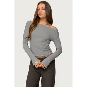 Leyna Striped Off Shoulder Top