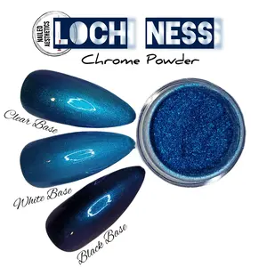 Loch Ness | Blue/Green Chameleon Chrome, Blue Chrome, Chameleon Powder, Chrome Powder for Nails