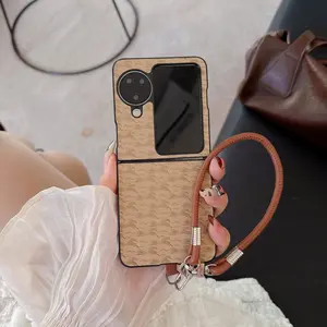 Applicable to oppofindn3flip folding screen mobile phone case, new oppo findn2flip flip n3flip protective case, high-end black edge electroplating large lychee pattern leather ultra-thin men and women