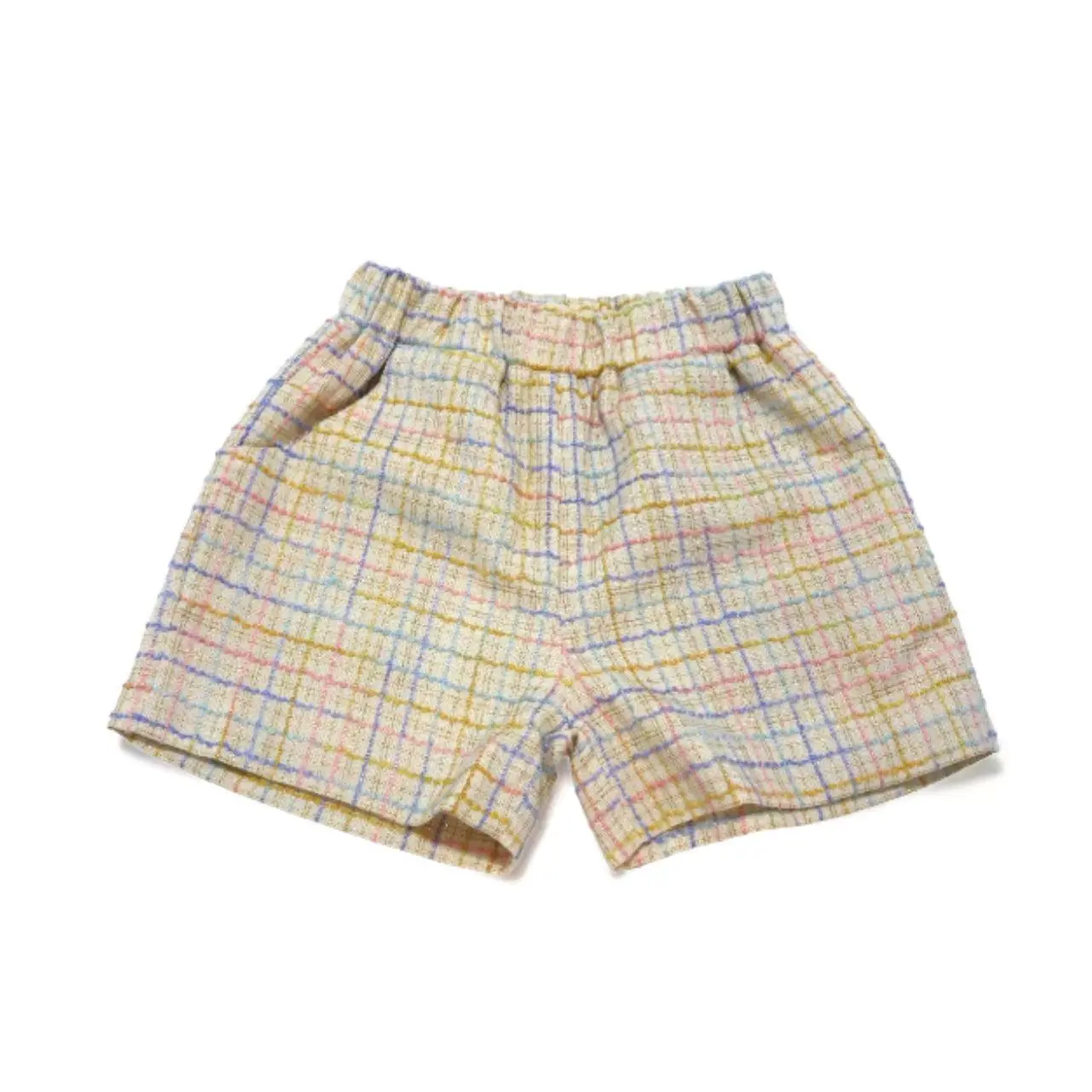 Beige Tweed Shorts