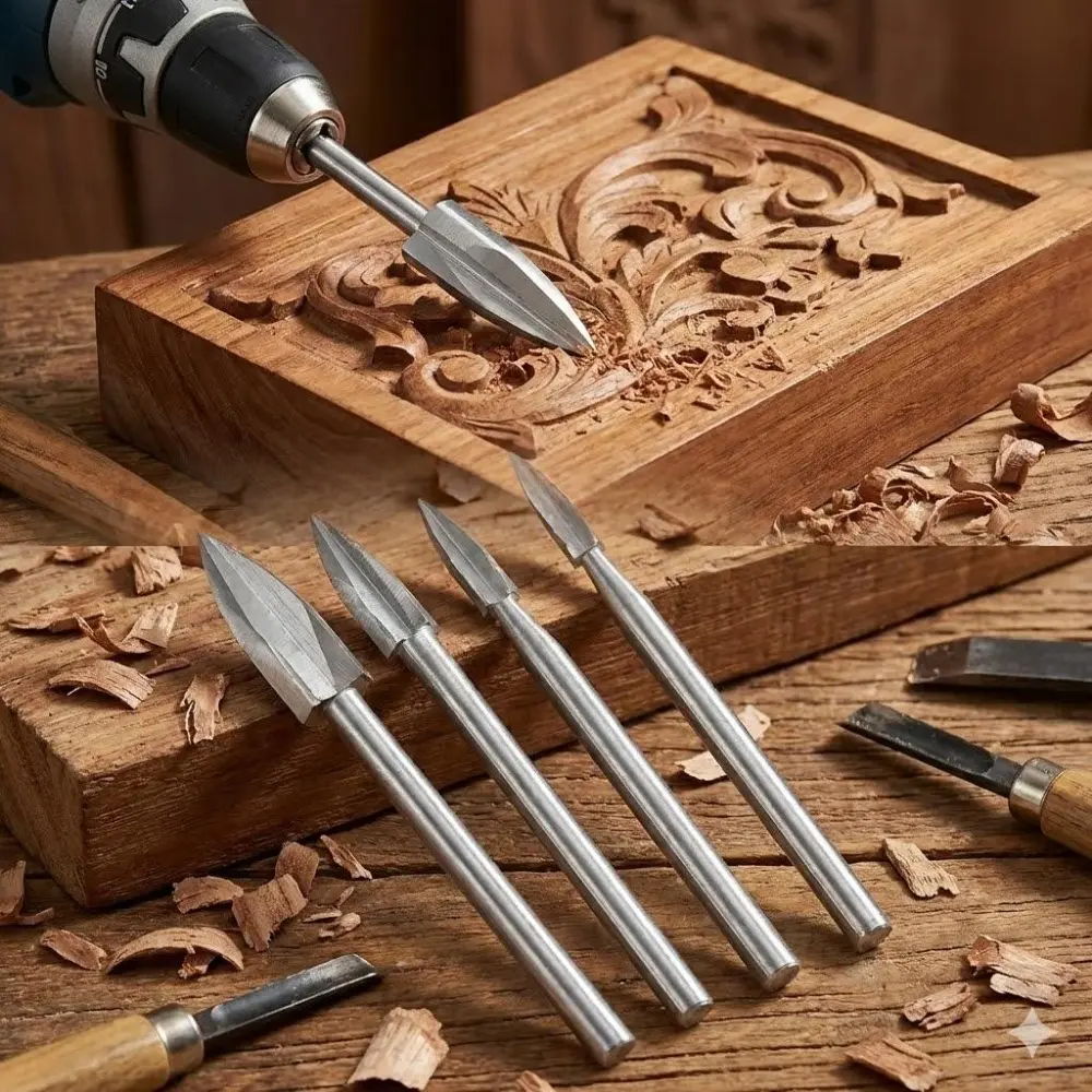 Tungsten Steel Carbide Drill Bit Set: 6-12mm Multi-Size for Concrete, Tile, Glass, Ceramic. Anti-Slip Grip, Non-Stick Coating for High Efficiency. Durable Tools for Wood, Plastic, Metal, DIY Projects.