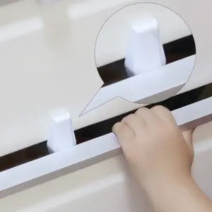 EUDEMON Plastic Kids Proofing Safety Drawer StoppersBaby Safety Child Proofing Drawer Pinch Guards Easy toInstall no Tools Need or Drill (White)