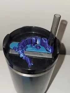 Dragon Straw Buddy - 10mm Straw Accessory 5 3/4 Inch Length Compatible with 10mm Straws Simple Design for Lid Use 3D Printed Drinkware