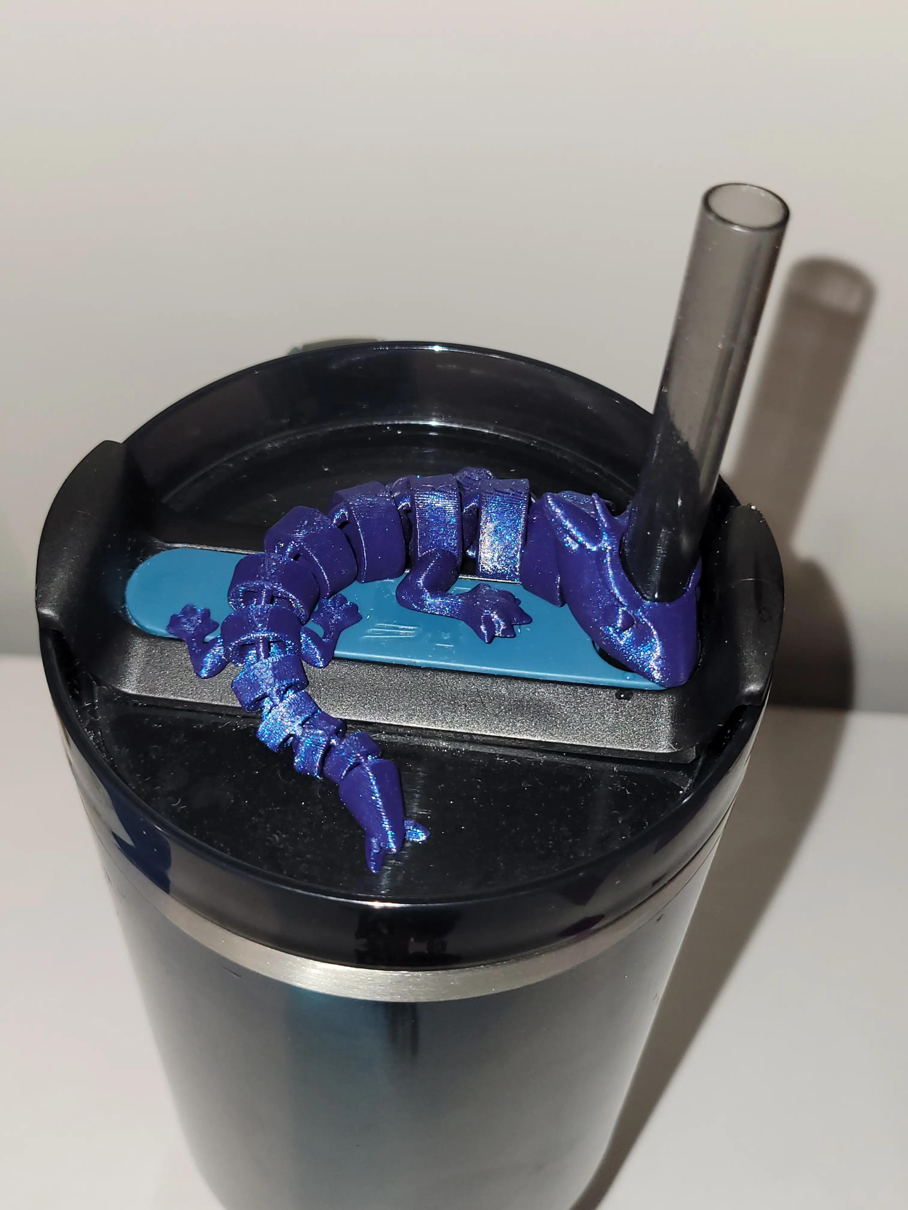Dragon Straw Buddy - 10mm Straw Accessory 5 3/4 Inch Length Compatible with 10mm Straws Simple Design for Lid Use 3D Printed Drinkware