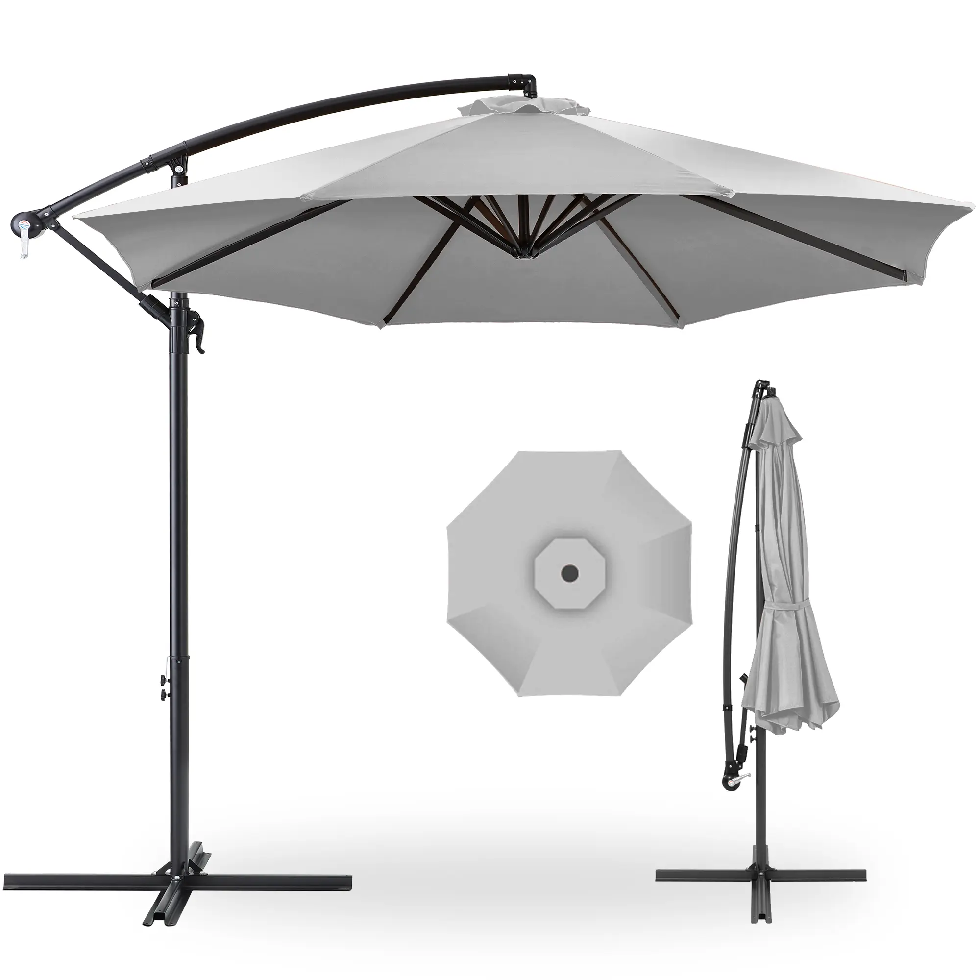 Best Choice Products 10ft Offset Hanging Outdoor Market Patio Umbrella w/ Easy Tilt Adjustment Best Choice Products 10ft Offset Hanging Outdoor Market Patio Umbrella w/ Easy Tilt Adjustment