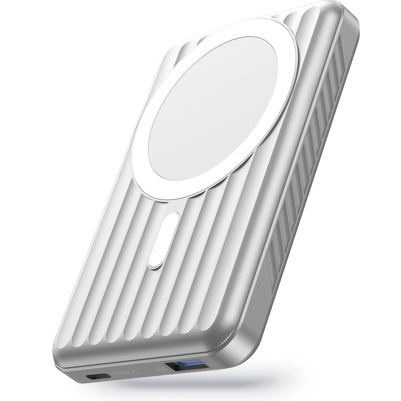 iPone Wireless Portable Charger 10000mAh Magnetic Power Bank D015Whi Slim Mini Battery Pack with Digital Display Universal Compatibility for iPhone 15/14/13/12 Pro/Mini/Pro Max Compact Travel Attachment