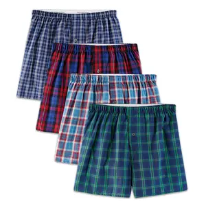 Fruit of the Loom  Assorted Plaid Boxers with Covered Waistband, 4-Pack