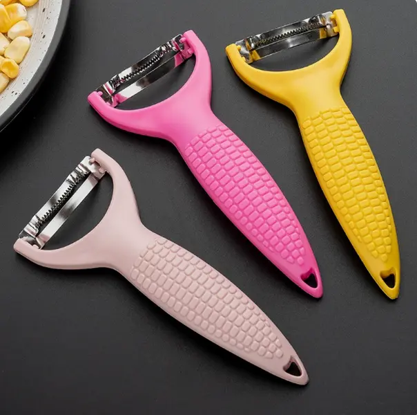 Stainless Steel Corn Kernel Stripper with Ergonomic Handle – Effortlessly Remove Kernels from Cobs for Salads, Soups & Stir-Fries
