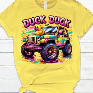Get Ducked T-shirt - Unisex Jeep Duck Squad Design - Soft 100% Cotton Casual Top for Men & Women in Various Colors - Outfit, Man, Clothes, Breathable, Clothing, Small, Menswear