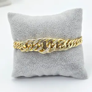 Chunky Bracelet Size 7 to 8 Inches Gold-Tone Chain Design for Stylish Accessory