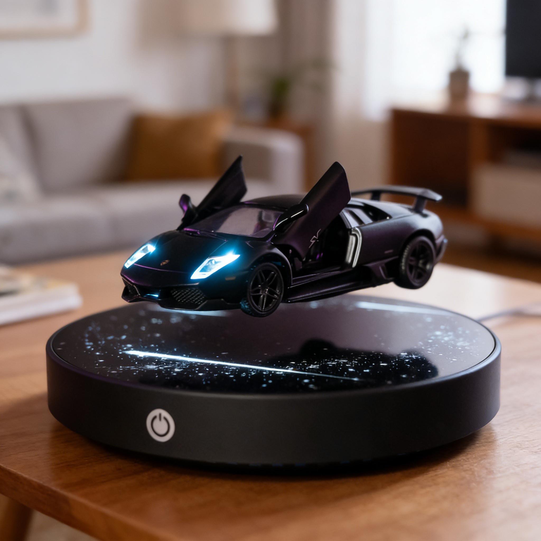 Floating Creative Car, Switchable Lights + 360° Rotation, Multi-Function Lighting Decor, Perfect Gift for Everyone