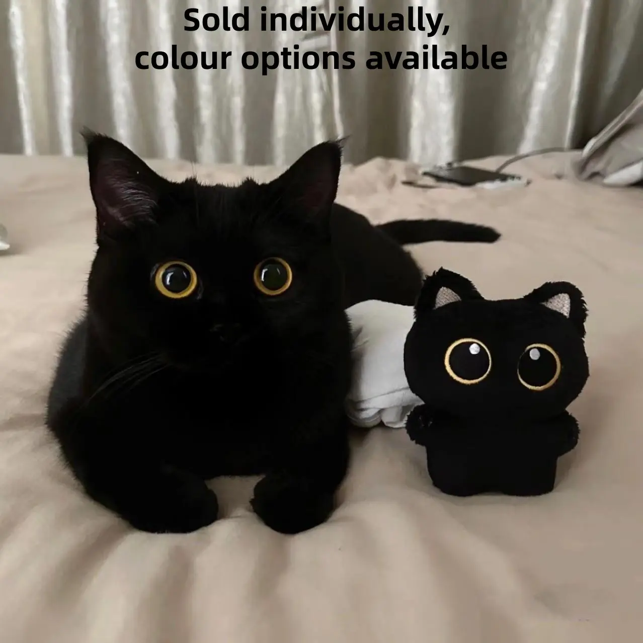 Cartoon Cat Design Plush Toy, Interactive Soft Plush Toy for Cats, Kittens, Pet Chew Toy, Pet Teething Toy, Dog & Cat Accessories