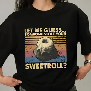 Let Me Guess Someone Stole Your Sweetroll TShirt, Retro Sunset Pastry Meme Sweatshirt Hoodie