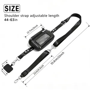 Detachable Card Holder Wristlet Portable Bank Card Storage Bag Multifunction Phone Lanyard Strap Universal Crossbody Phone Wallet For Daily Use