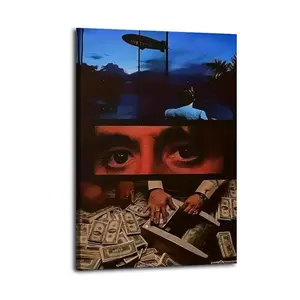 Scarface Classic Gangster Movie Canvas Aesthetic For The Bedroom Wall Sitting Room Dormitory Wall Office Wall Poster Decorative Painting Canvas Wall