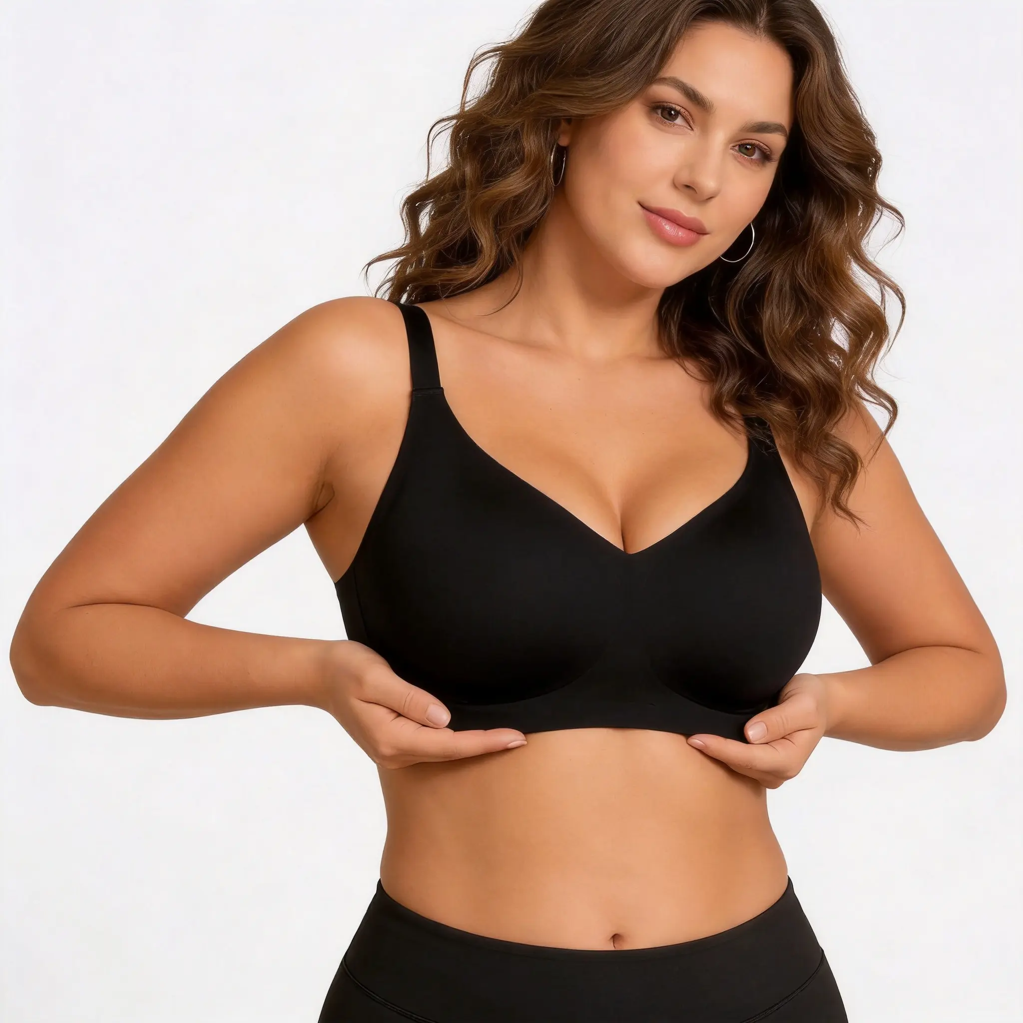 CORLIX wirefree bra no underwire bra push up bra minimizer bra t-shirt bra seamless bra jelly bra lingerie underwear brassiere wide straps bra adjustable straps bra fixed padding bra stretchable everyday bra S-3XL women underwear brassiere