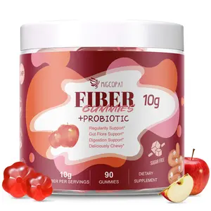 Fiber Supplement Gummies with Probiotics,10G Fiber per Serving No Sugar Added Apple Flavor, Fiber with 10 Billion CFU Probiotics Blend, Apple Cider Vinegar, Vitamin C, Inulin, Bloating Support 90 Count Gut Health High Potency,Healthcare