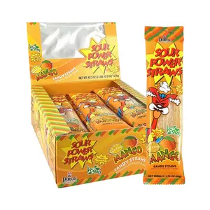 Sour Power Mango Straws – Sour Candy Straws (24 Pack)