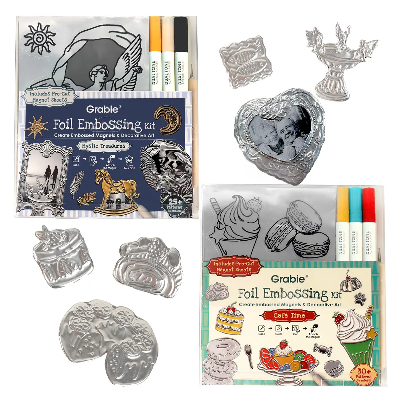 Grabie New DIY Metal Foil Embossing Art Kit for Fridge Magnets