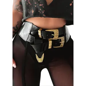 DOUBLE BUCKLE BAND BELT