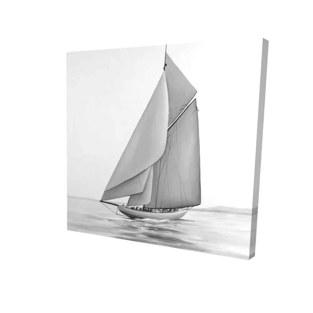24" x 24" Nautical Sailing Ship High-Def Art Print with 360 Stand - Artistic Coastal Chic Home Decor, Durable Bedroom Wall Art, Ideal Gift for Sea Lovers