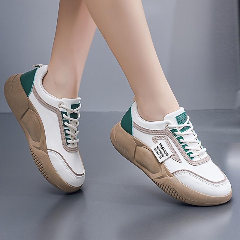 Women's casual sports thick-soled platform sneakers 2024 spring/autumn new style versatile white shoes