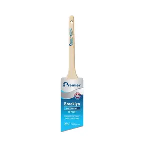 Premier Paint Roller & Z Pro 2.5 in. Brooklyn Thin Angle Sash CT Poly Brush, 3.34 lbs, for Hardwood Stains & All Interior or Exterior Paints