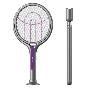 Rechargeable Electric Fly Swatter with Light Super Powerful Mosquito Zapper for Home Use Effective Bug Killer for Flies and Mosquitoes