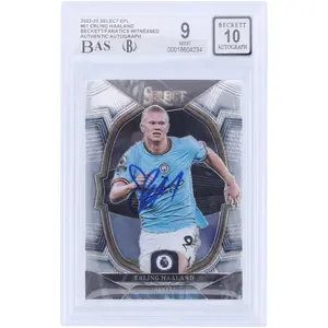 Erling Haaland Manchester City Autographed 2022-23 Panini Select #61 Beckett Fanatics Witnessed Authenticated 9/10 Card - Fanatics Authentic Certified