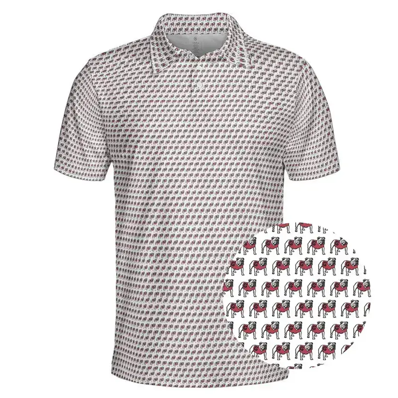Men's Bulldogs Polo Shirt Classic Team Spirit Golf Polo for Game Day