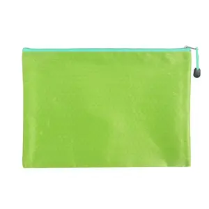 A4 Football Pattern File Bags, Thick Canvas Document Bag, Waterproof and Durable, Zipper Design, Office Archive Storage Pouches