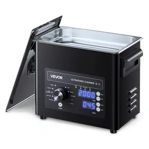 VEVOR 3L 40kHz Ultrasonic Cleaner, 304 Stainless Steel Machine with Knob Control, Adjustable Settings, Basket & Cleaning Ball for Cleaning Jewelry, Coins