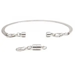 Silver Small Barrel Magnetic Jewelry Clasp
