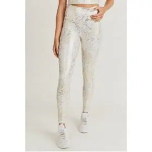 High-Rise Cobra Leggings Gold Snake Foil Slim-fitting