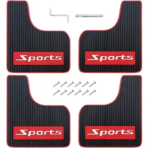 Universal Car Mud Flaps, Rubber Mudguard Soft No Collision Front and Rear Fender Splash Guards Mud Flaps for Cars (4Pcs)