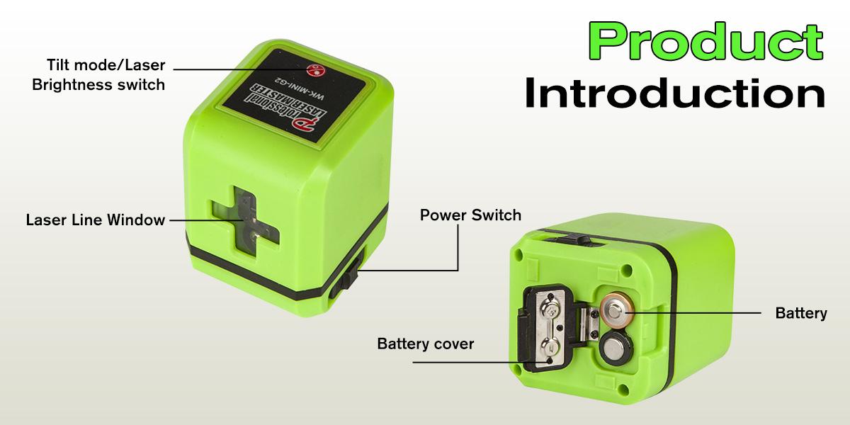 Tanlook Laser Level,Green Beam Laser Level, equipped with 2 lithium batteries, suitable for picture hanging, tile laying, home renovation and indoor projects