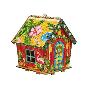 Tropical Style Diamond Painting House Block: Flamingo & Fruit Details—It Shines So Eye-Catching After DIY
