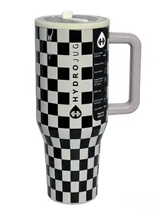 HydroJug 40oz Large Capacity Insulated Tumbler with Handle, Double Wall Stainless Steel, Ideal for Car, Camping, Hiking, Office & Road Trips Drinkware Flasks Mug Bottled Bottles Portable  Bottles  Bottles sarcastic frozen drink toddler water can