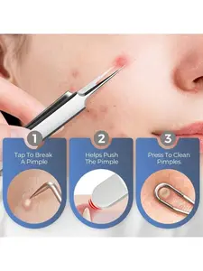 Blackhead Remover Pimple Extractor Pore Extractor Comedone Extractor Tool Precise Skin Friendly Safe for Sensitive Skin Deep Pore Cleansing Essential Skincare Tool for Home Use 8 Piece Set Facial