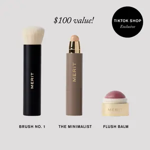 MERIT The Complexion Set - The Minimalist Complexion Stick, Cream Tint Blush, & Blending Brush MERIT The Complexion Set - The Minimalist Complexion Stick, Cream Tint Blush, & Blending Brush