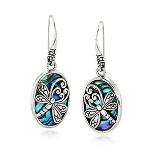 Vintage Shell Earrings Accessories Abalone Shell Girl