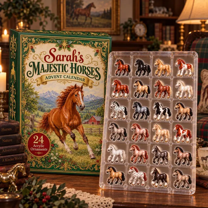 Personalized Horse Advent Calendar: Custom 24 Charms Blind Box